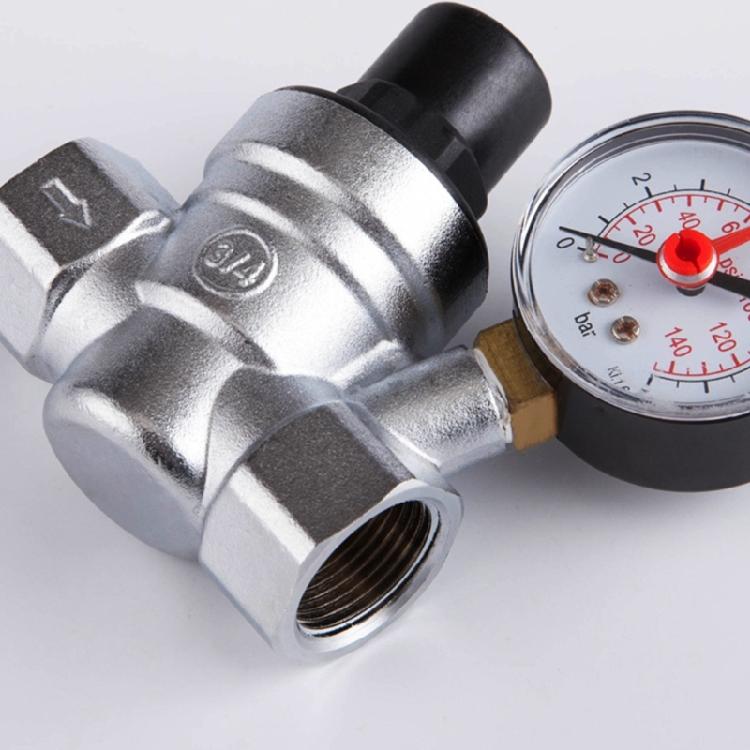 Sturdy Brass Pressure Maintaining Valves DN15 DN20 Tap Water Regulator With Gauge for Industrials Home Daily Use