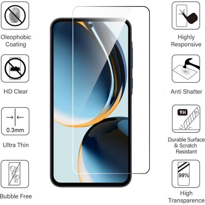 Tempered Glass Protection Film - Samsung - Galaxy A36 - 3 Pieces - Shock Resistant - Transparent