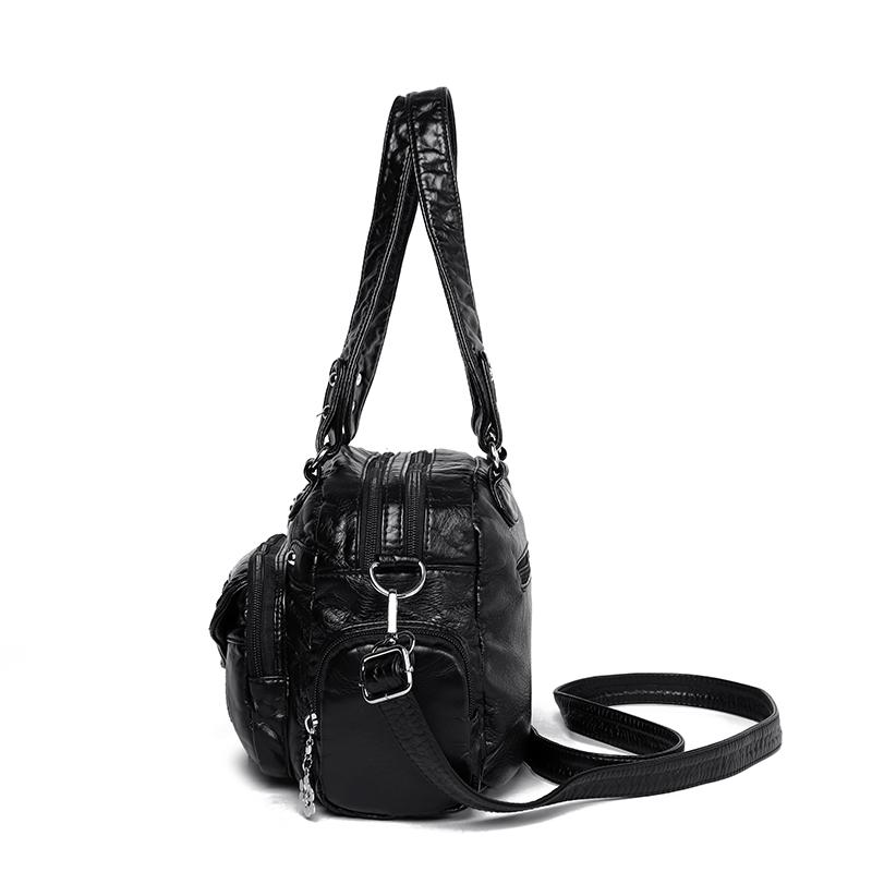 Stylish PU Leather Handbag for Women – Vintage Design with Braided Detail and Multiple Pockets, Perfect for Daily Use