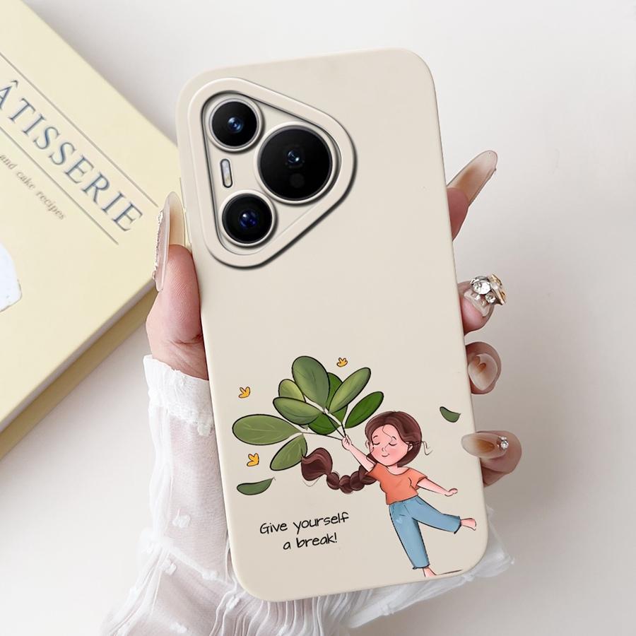 

Case For Huawei Pura 70 Cartoon Bumper Soft Liquid Silicone Back Cover for Huawei pura70 Pro Plus Protection Shockproof Funda Huawei Pura 70