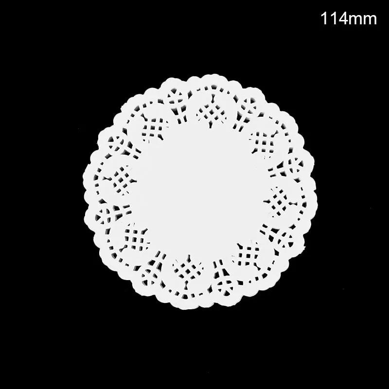 100pcs White Lace Paper Doilies Placemats DIY Box Packaging Gift Wrap Paper Crafts For Wedding Party Favors Table Decoration Mat