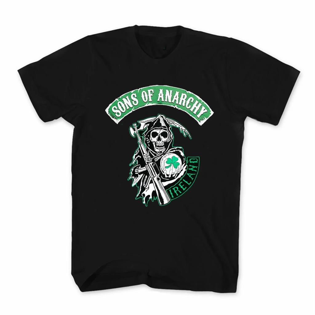 2025 Sons of Anarchy Irland T-Shirt 100% Baumwolle O-Ausschnitt Sommer Kurzarm Lässig Herren T-Shirt Oversized T-Shirt Herrenbekleidung