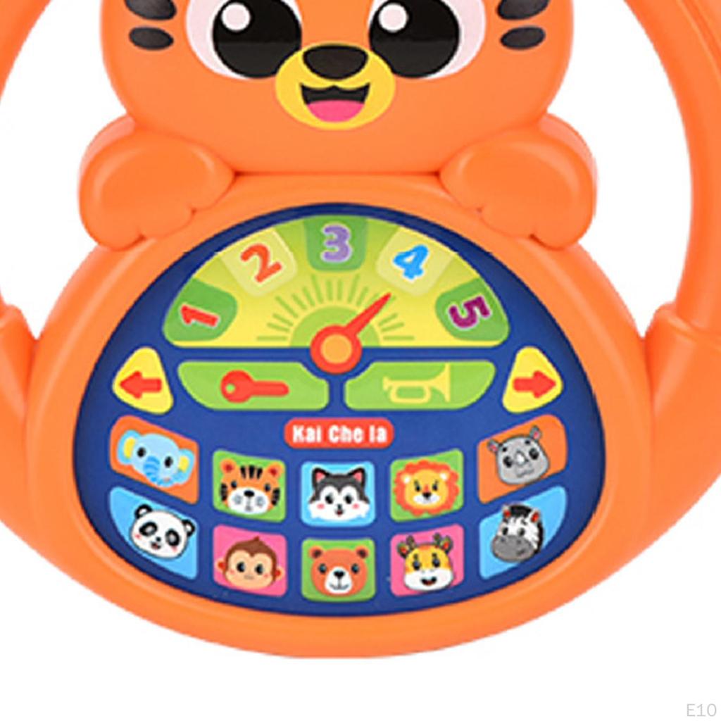 Kids Steering Wheel Toy Early Educational Game Portable Funny Cute Simulated Driving Controller for