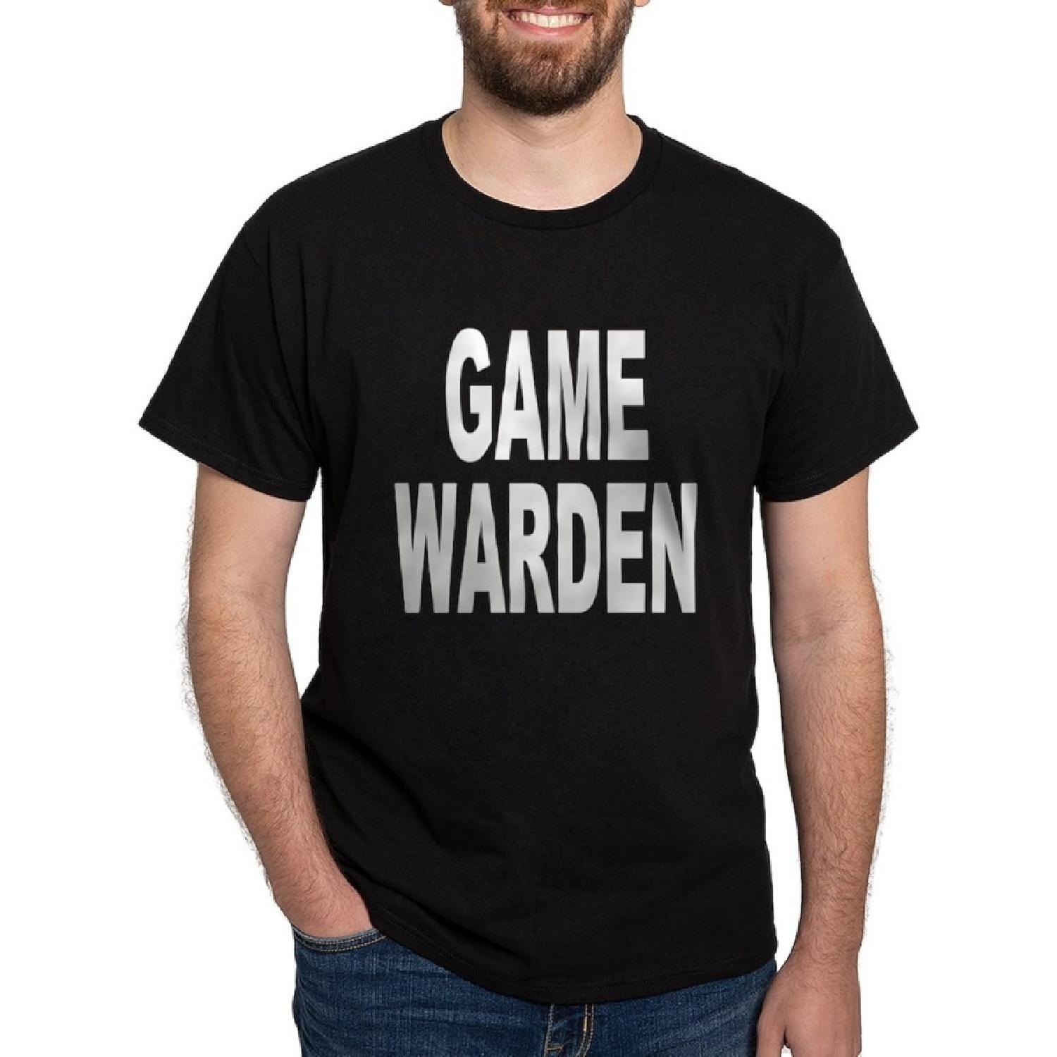 

CafePress Game Warden (Front) Dark T Shirt Men s 100% Cotton, Classic Graphic Dark T-Shirt XXXXXL чорний
