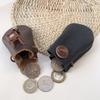 Leather Earphone & Coin Wallet, Minimalist Small Purse, Durable Casual Everyday Carry
