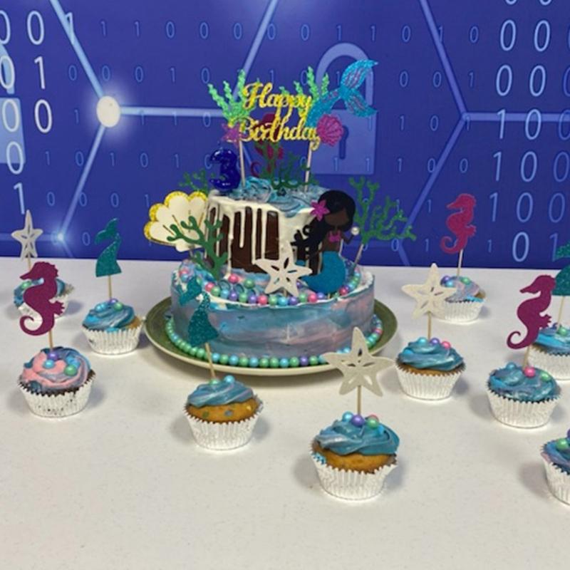 Efficient Cake Decors 4/6 Interchangeable Designs Premium Cardstock Party Essential Quick Assembly For Treat Displays