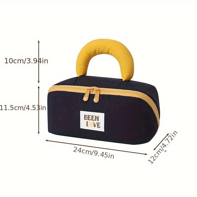 1pc Cosmetic Bag Travel Portable Makeup Organizer Bag Large-capacity Cosmetic Storage Handbag with Zipper Toiletries Bags