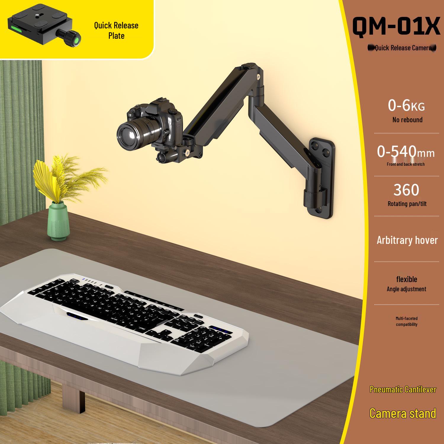 

360° Universal Gimbal Camera Hover Bracket for DSLR – Telescopic & Folding Overhead Shot Mount
