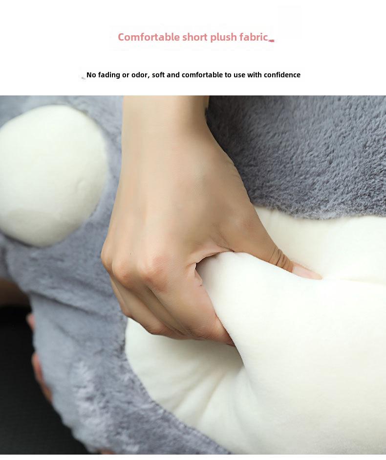 Cute Cat Paw Car Neck and Lumbar Support Headrest Pillow - Plush Backrest Decoration