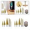 6 Pieces Multiple Hole Stepped Up Bits Opener High Speed Steel Drill Cone for Aluminium