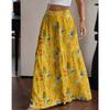 Women Floral Print High Waist Wide Leg Loose Casual Long Pants