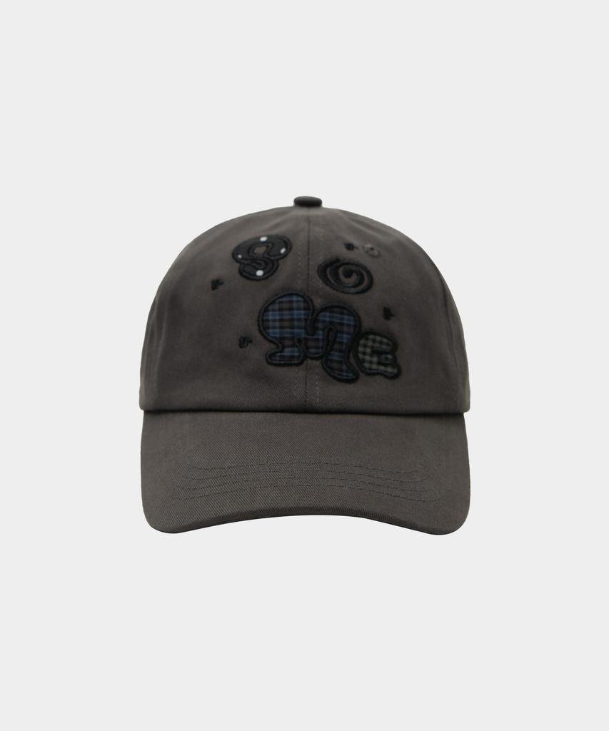SOME PLACE Applique Color Block Big Logo Some Embroidery Soft Ball Cap_2 Colors