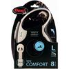 FLEXI New Comfort automatic dog leash L 8 m, black