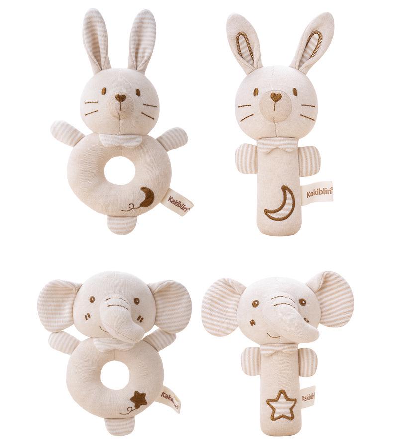 Organic Cotton Baby Rattle & Teether Set
