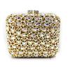 Large Stone Square Evening Bag For Luxury Crystal Hard Metal Clutch Purses Diamond Women Rhinestone Handbags Dinner Party Clutch