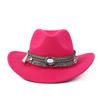 New Western Cowboy Hat Top Hat Jazz Hat Big Brim Ethnic Style Cowboy Felt Hat