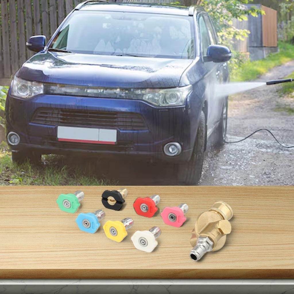 Outdoor Cleaning Nozzle Kit High Pressure Cleaner Effective Cleaning Performance Car Cleaning Compatible With 4500 PSI