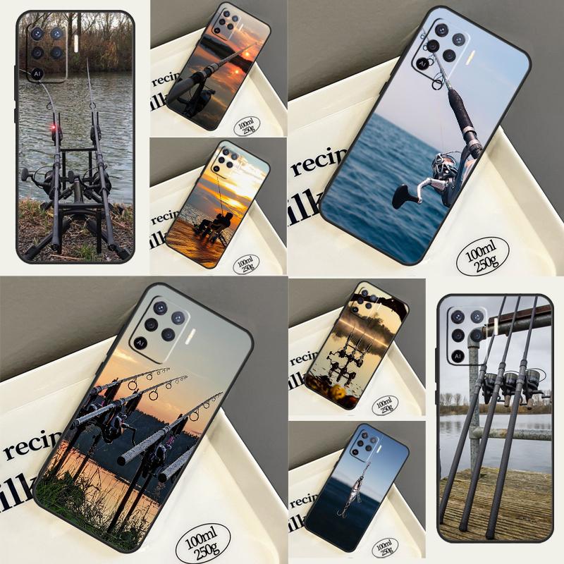 Carp Fish Fishing rod Case For OPPO A52 A72 A5 A9 A31 A53 A15 A16 A17 A54 A74 A94 A76 A96 A54S A57S A53S Cover