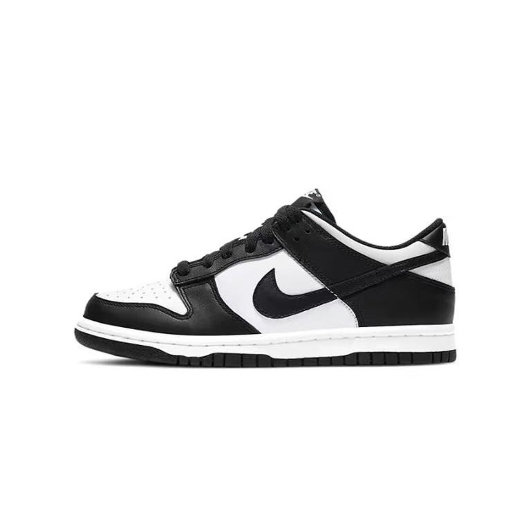 

Nike Slip Resistant, Abrasion Resistant, Lightweight Cushioning Low Top Kids Skateboarding Shoes Black White Sneakers CW7596-100 35.5