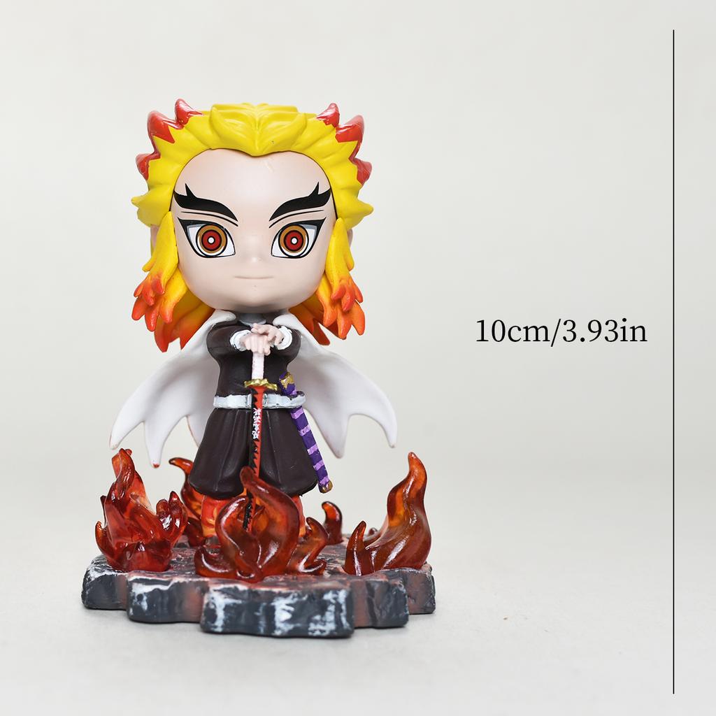 10cm/3.93in Figurka Anime Demon Slayer Rengoku Kyoujurou Kolekcja Figur Statua Model Zabawka Prezent