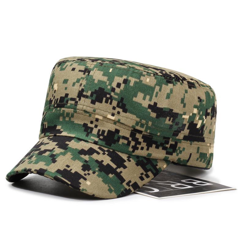 Unisex Outdoor Camouflage Sun Protection Cap: Breathable Military Style Flat Top for Spring and Summer