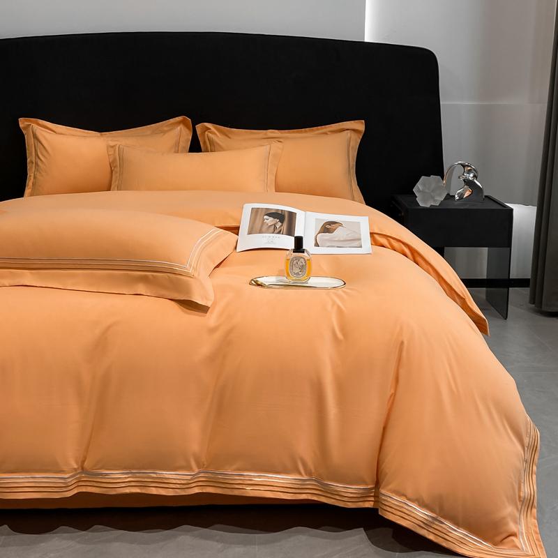 4pcs King/Queen Size Bedding Set Soft Washed Cotton Duvet Cover Skin Friendly Breathable Home Textile Luxury Bed with Pillowcase