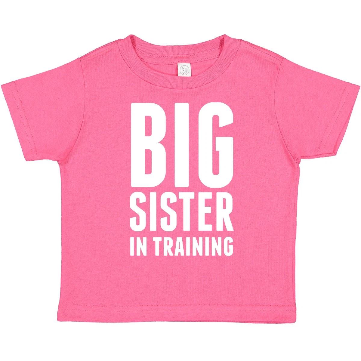 Inktastic Big Sister In Training Toddler kids boys T-Shirt Children Girl White Writing Kid 130