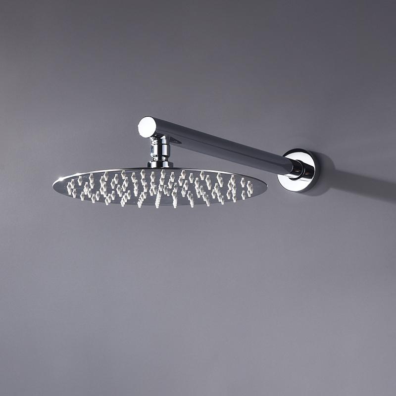 High Quality Brushed Gold 10 Inch Stainless Steel Rainfall Shower Head Bathroom Square Round Showerhead Arm Accessory G1/2