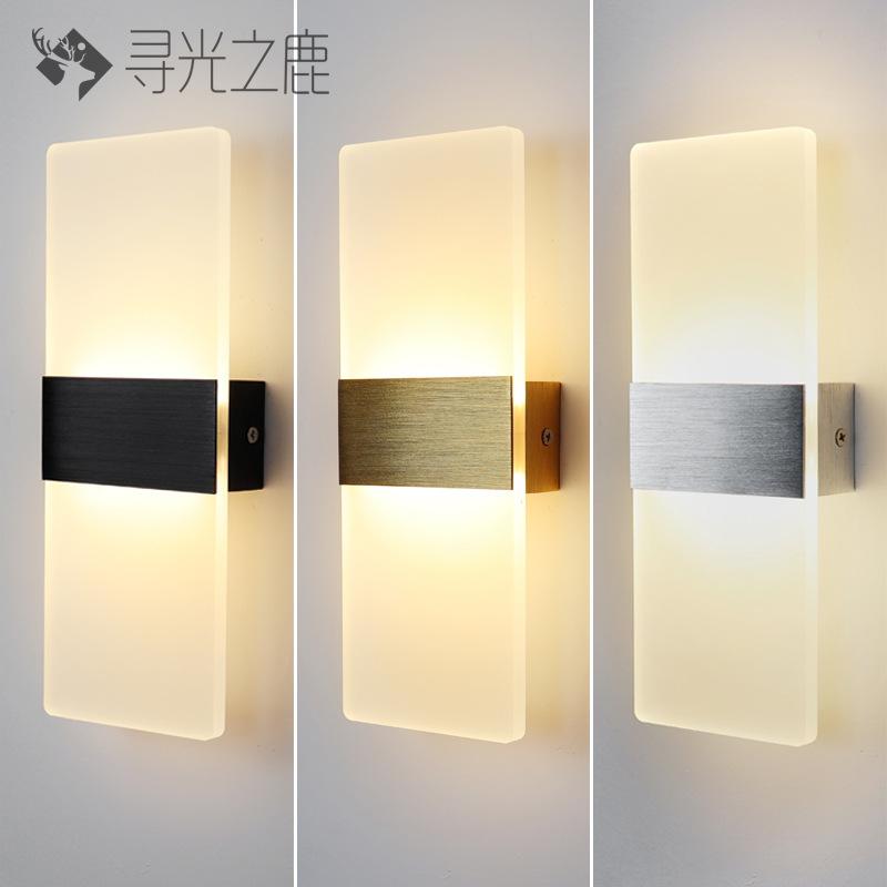 Creative And Simple LED Acrylic Wall Lamp Bedroom Living Room Dining Room Study Corridor Aisle Bedside Interior Decoration Light
