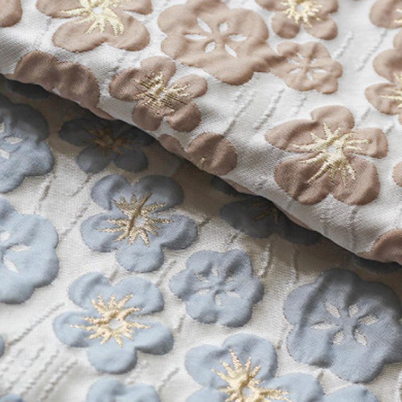 1/2/3/4/5M Yarn Dyed Jacquard Gold Embossed Bubble Fabric Soft Vintage Floral Fabric For Diy Sewing Elegant Tutu Skirt Dress