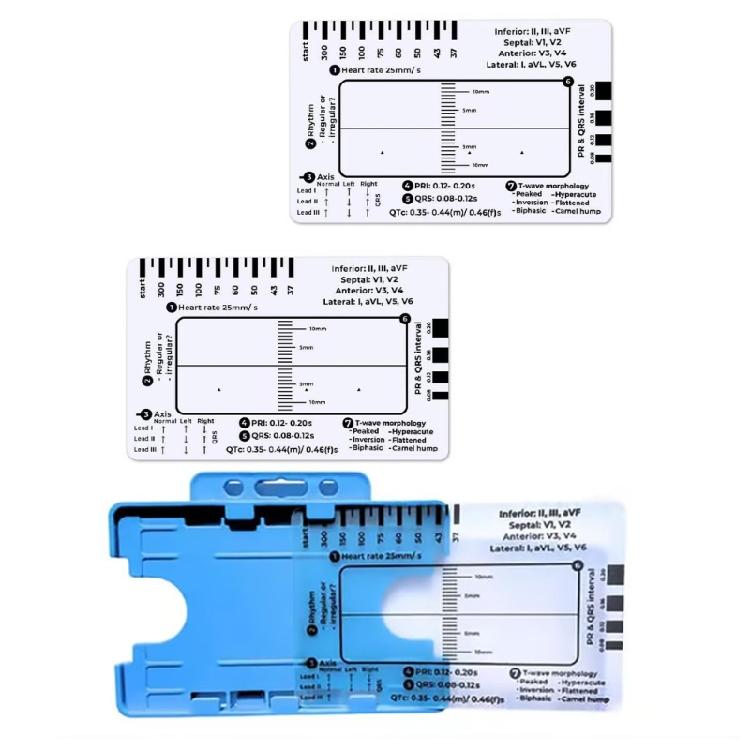 Electrocardiogram Assessment Tool 7 Step Ruler Card For Hospitals Clinics Healthcare Professional And Medicals Students