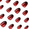 Y2k Gothic Red and Black Gradual Change Manicure Wearing Nail Hot Selling Short Round Fake Nail Wearing Nail Piece