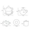 Gut- Blumenteekanne Blume Vogel Tasse Untertasse Hitzebeständiges Glas Topf Set Kaffeetasse Nachmittagstee Teegeschirr