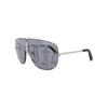 Philipp Plein Aviator Frame Stainless Steel Sunglasses Palladium Palladium Silver
