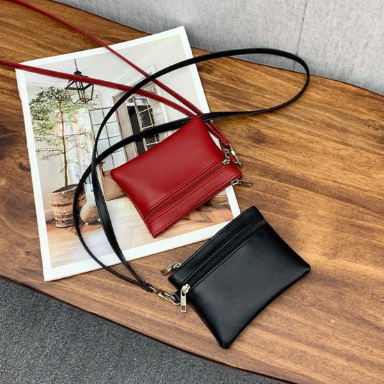 Necklace Coin Wallet Neck Hanging Coin Purse with Removable Lanyard Zipper Closure Card Holder for Men And Women Daily Use Travel