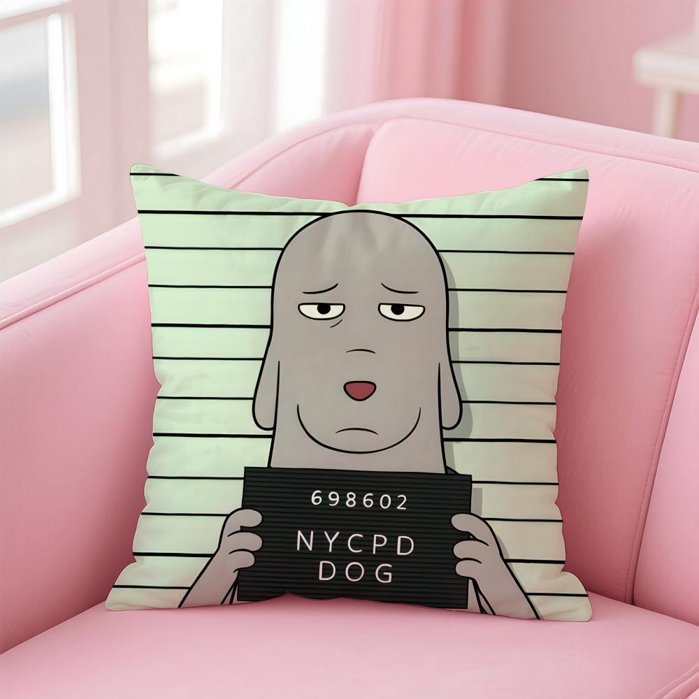 Anime R-Robot D-Dreams Cushion Cover Home & Car Multi-Scene Pillow Cover - Reversible, Soft & Durable for Daily Use