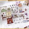 DIY Scene Sticker Postcard Cartoon Scene Sticker Set Postcard Landscape Stickers  Journaling