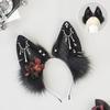 Dark Exotic Jackal Ears Headband Anubis cos Headgear Egyptian Exotic Jackal Ears KC