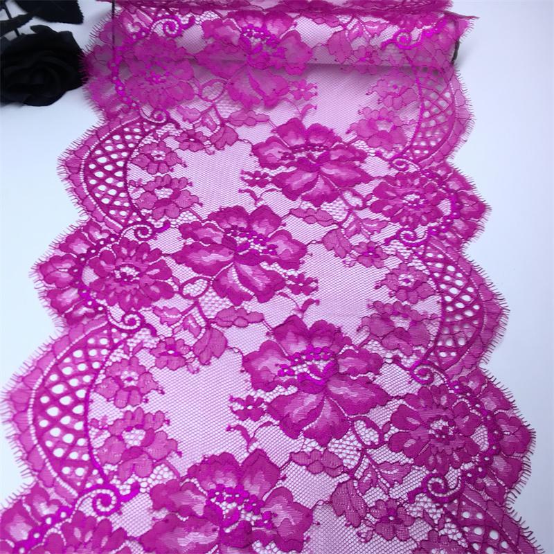 3m x 31cm Chantilly Lace, Non-stretch Metallic French Eyelash Lace Fabric for Sewing, Bra, Underwear, Lingerie, Dress, Garment, Crafting