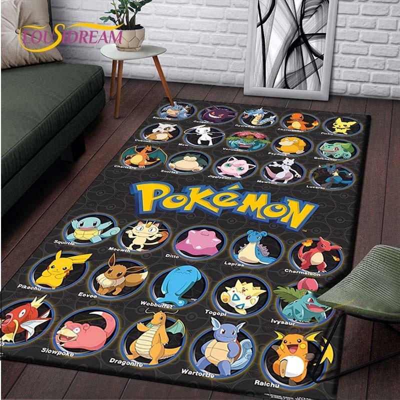 Anime Pokemon Pattern Carpets Living Room Anti-Skid Pikachu Area Rug Kids Bedroom Mats Yoga Mat Large Carpet Decor