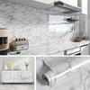 40cm Marble Waterproof Oil Proof Mildew Proof PVC Self-adhesive Wall Sticker Kitchen Cabinet Countertop Wallpaper