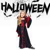 Girl Vampires Halloween Costume Set Party Show Clothes Cosplay Black Red Dress
