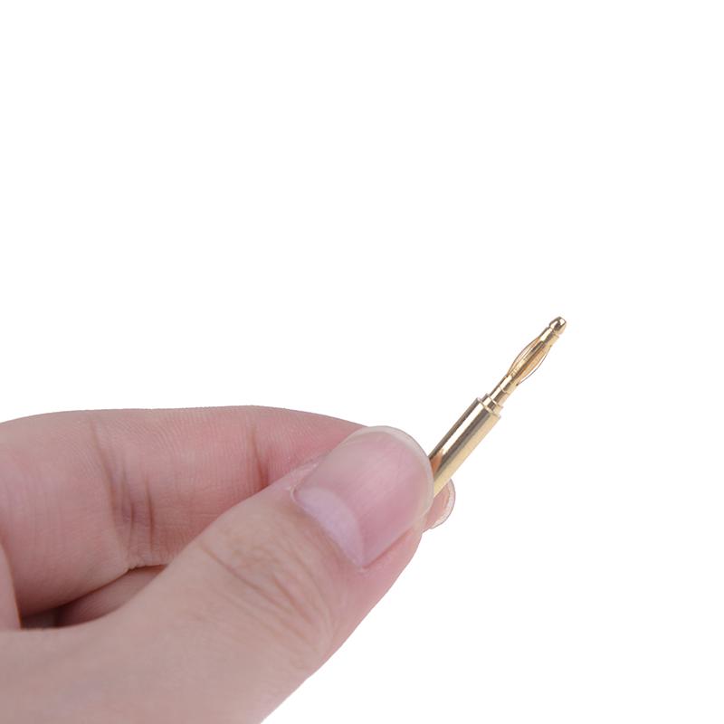 Random10Pcs 2Mm Wire Cord Solder Type Banana Plug Jack Connector Gold Plated