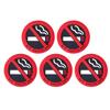 Set von 5 Raucheraufklebern, Rauchverbotsschilder, Durchmesser 5 cm,