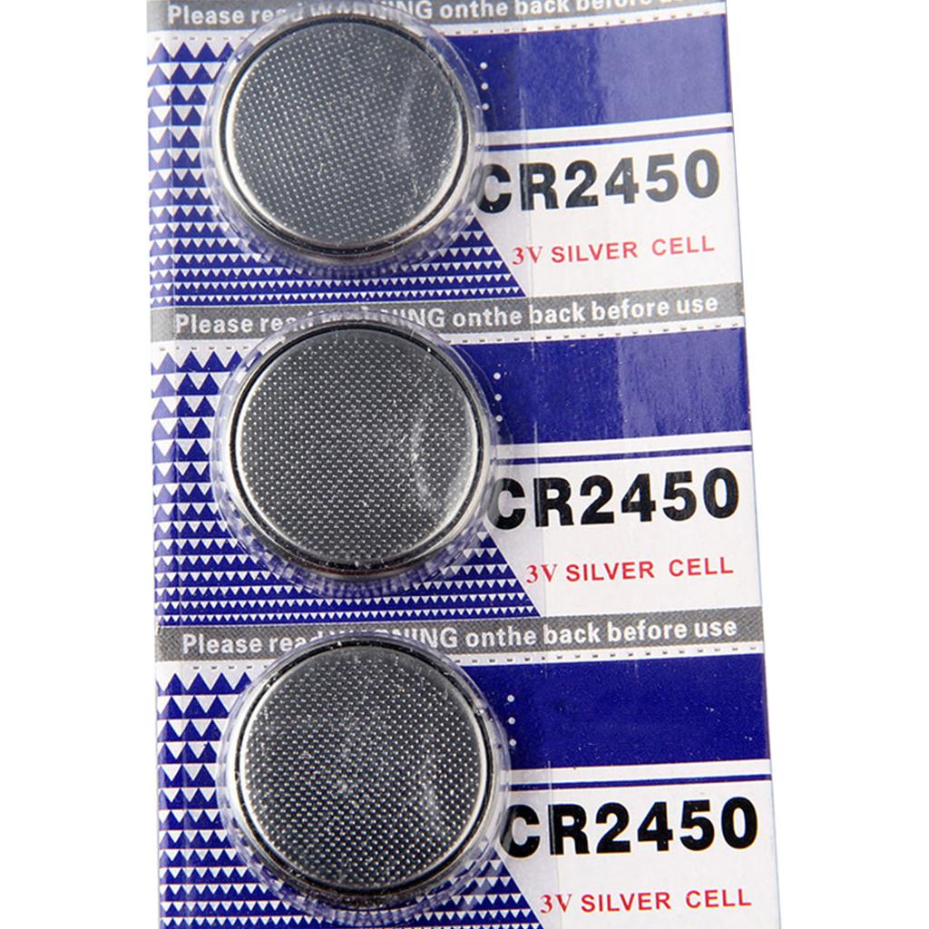 Metal CR2450 Battery CR2450 3V Lithium Battery Highly Capacity Coin Cells Batteries for Small Electronic Devices