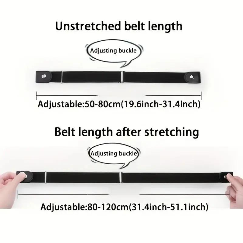 Adjustable Stretch Elastic Waist Band Invisible Belt Buckle-Free Belts for Women Men Jean Pants Dress No Buckle Easy ToWear