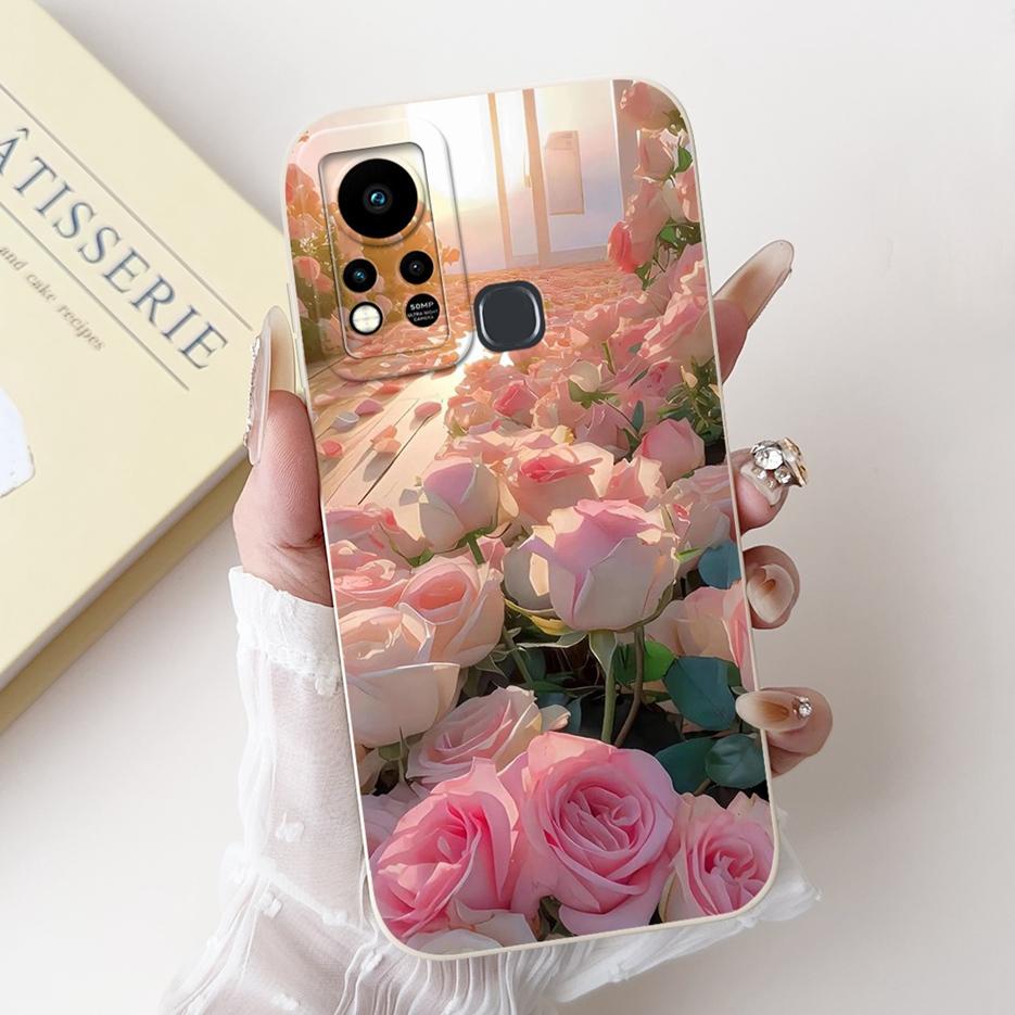 For Infinix Hot 11S Case X6812 X6812B Cute Panda Cartoon Cover Shockproof Phone Cases For Infinix Hot 11S NFC Hot11s Soft Fundas