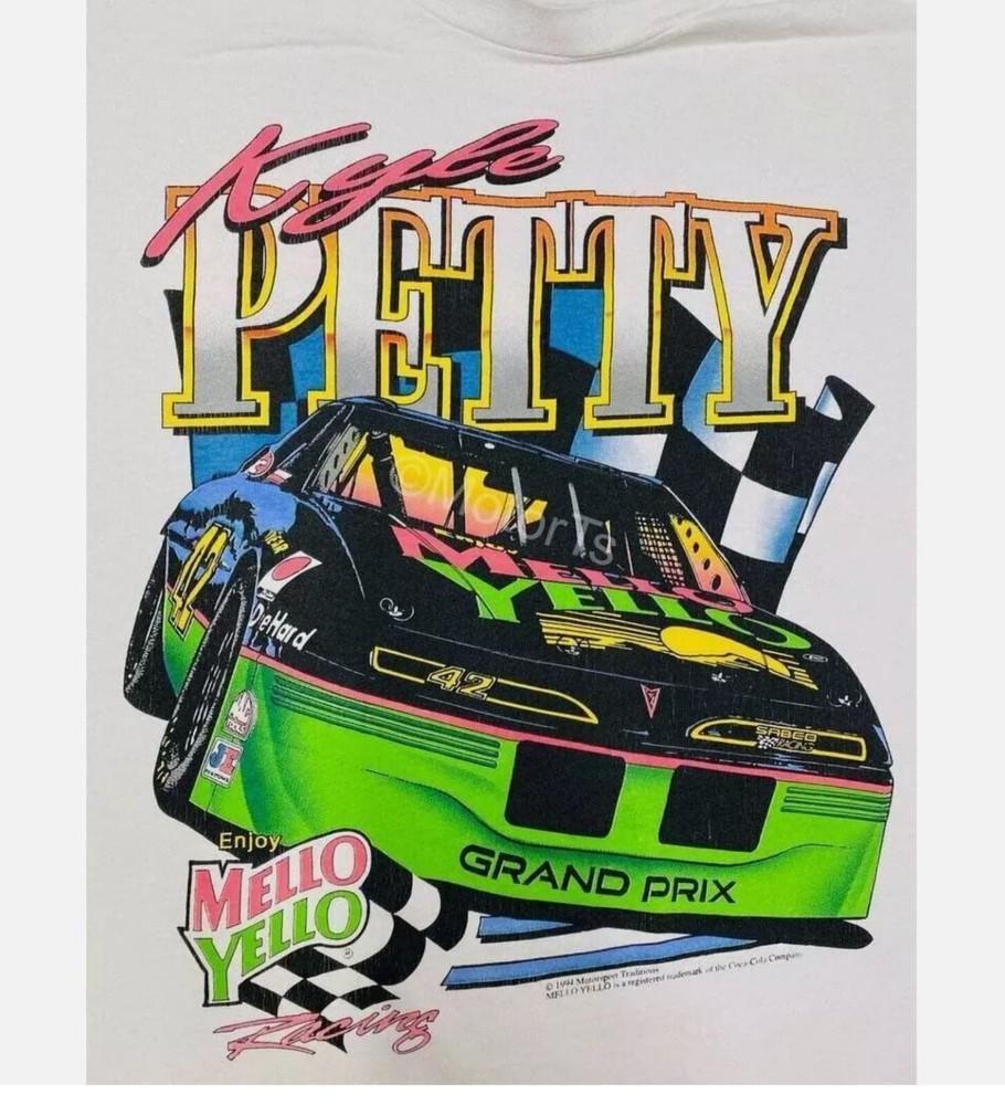 Vtg 90s Kyle Petty Neon Nascar Racing T-Shirt Cotton Unisex Allsize S-5XL Unisex T-Shirt M