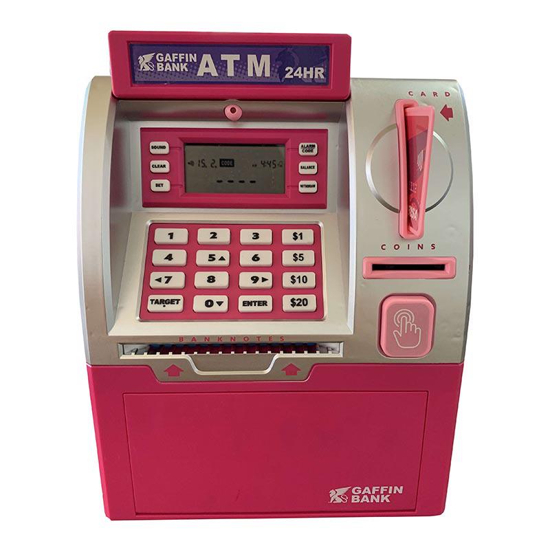 ATM Piggy Bank with Fingerprint Recognition and Password Protection – Large Capacity with Automatic Money Rolling and Card Counting Features