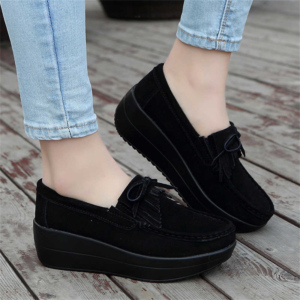 Fashion Without Lacing Wegde Green Sneakers Vulcanize Loafers Womens Shoes Original On The Original Sport Play Sneakeres Suppliers